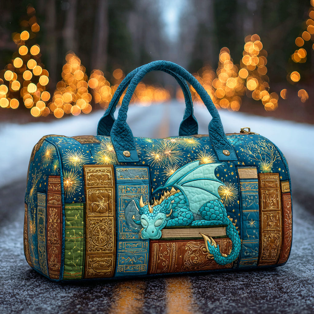 Bolsa de Viaje Acolchada - Dragón y Grimorio