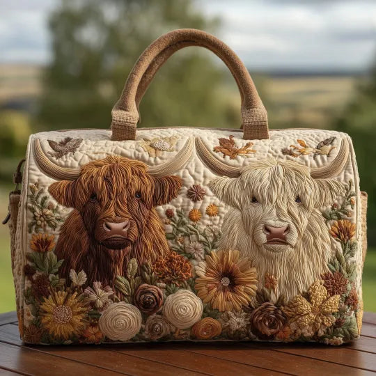 Bolsa de Viaje Acolchada Vaca de las Highlands Escocesas
