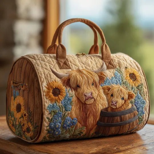 Bolsa de Viaje Acolchada Escocia Vaca