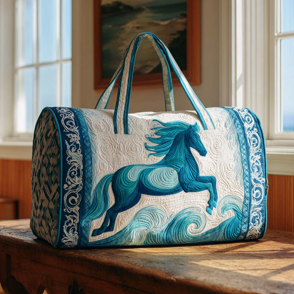 Bolsa de Viaje Acolchada - Caballo y Olas